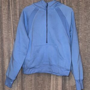 Jockey Women's Blue Half-Zip Hoodie